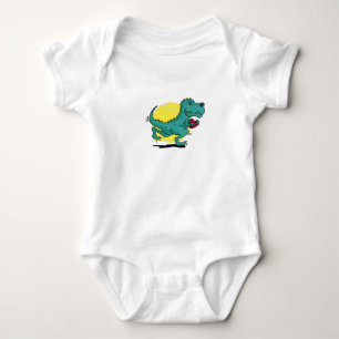 T-rex  runs with Love Baby Bodysuit