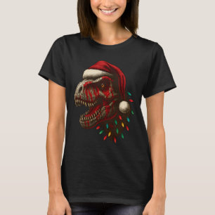 T-Rex Santa Dinosaur Christmas T-Shirt