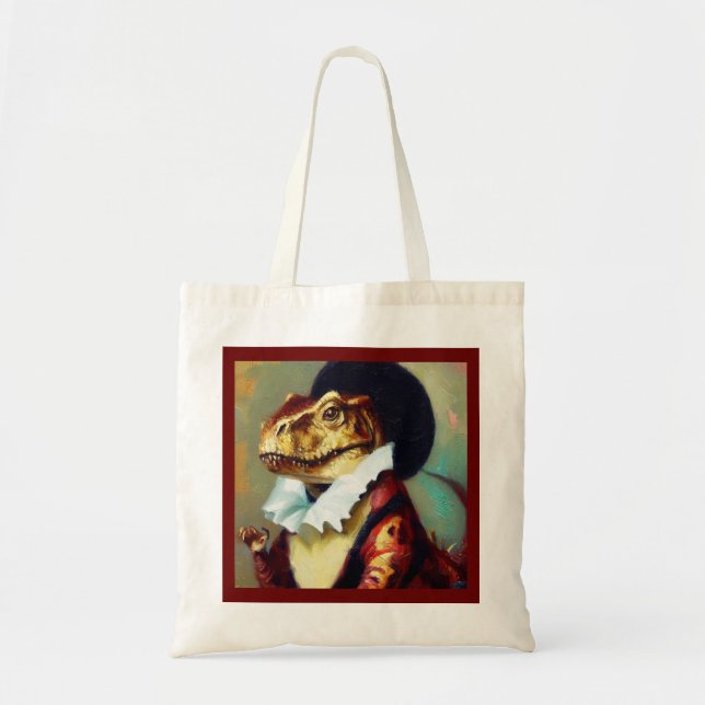 T Rex Shakespeare Tote Bag (Front)