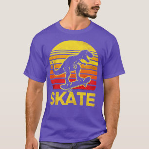 T rex Skateboarder Retro Vintage Skateboarding T-Shirt