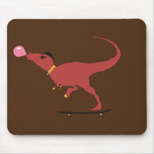 T-rex skater mouse mat