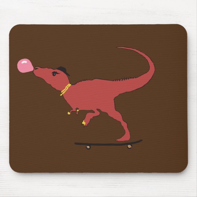 T-rex skater mouse mat (Front)