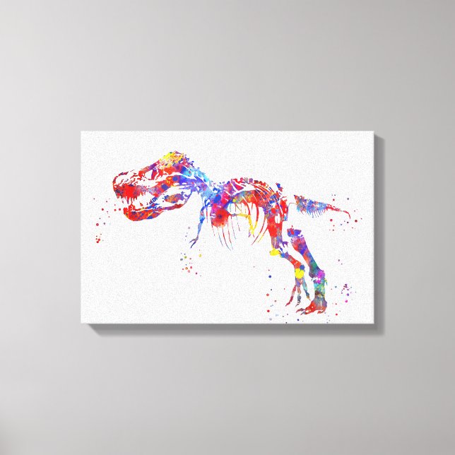 T Rex skeleton Canvas Print (Front)