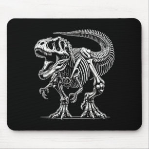 T-Rex Skeleton Dinosaur Bones Fossil Halloween Mouse Mat