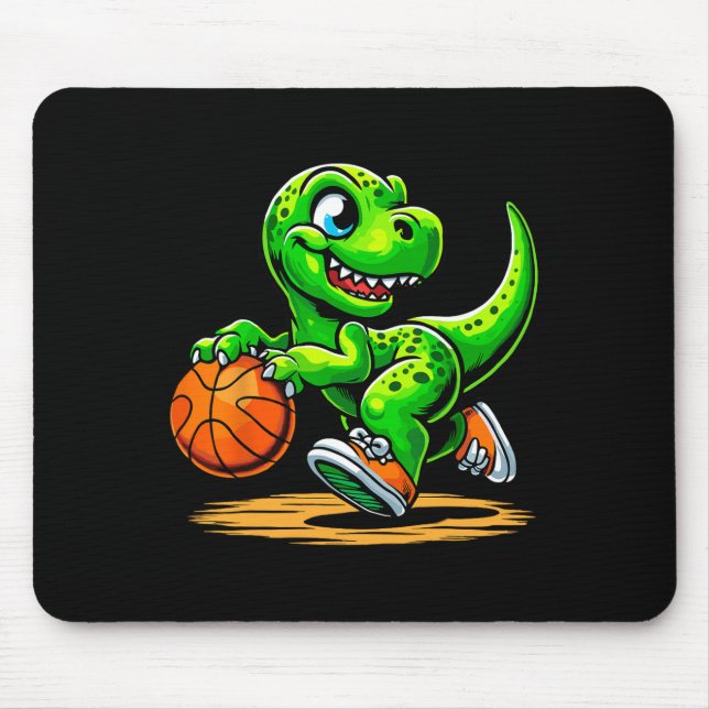 T-rex Sketll Player Dinosaur  Mouse Mat (Front)