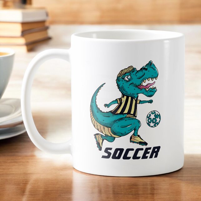 T-Rex Soccer Player Sports Coffee Mug (Creator Uploaded)