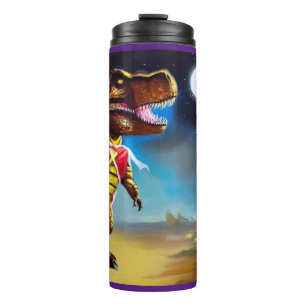 T Rex Space Opera Hero Thermal Tumbler