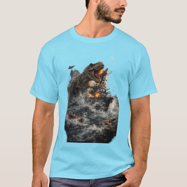 T-Rex Storm Siege. T-Shirt (Front)
