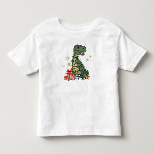 T-Rex The Halls - Funny Dinosaur Christmas Lights Toddler T-Shirt