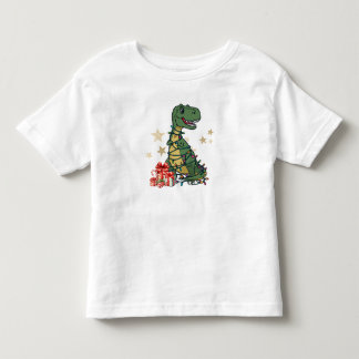 T-Rex The Halls - Funny Dinosaur Christmas Lights Toddler T-Shirt