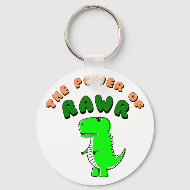 T-Rex The Power Of RAWR Key Ring (Front)