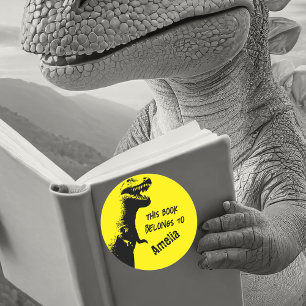 T-Rex This book belongs to Classic Round Sticker