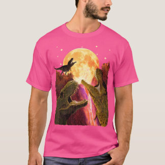 T-Rex Three Dinosaurs Howling At Moon Like Three W T-Shirt