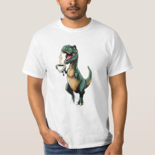 T-Rex trying to grab coffee with tiny arms. T-Shirt