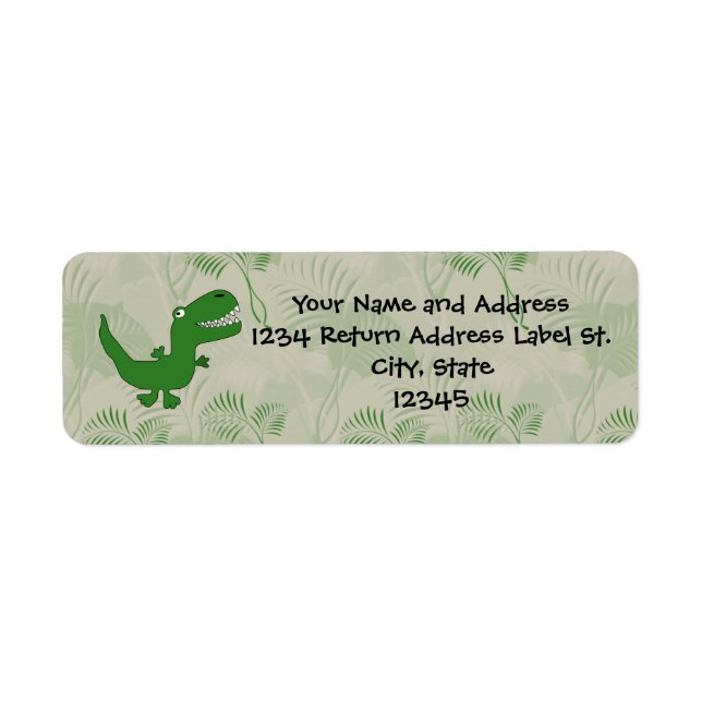 T-Rex Tyrannosaurus Rex Dinosaur Cartoon Kids Boys (Front)