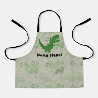 T-Rex Tyrannosaurus Rex Dinosaur Cartoon Kids Boys Apron