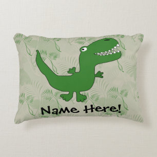 T-Rex Tyrannosaurus Rex Dinosaur Cartoon Kids Boys Decorative Cushion