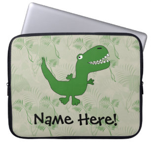 T-Rex Tyrannosaurus Rex Dinosaur Cartoon Kids Boys Laptop Sleeve