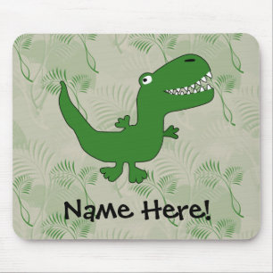 T-Rex Tyrannosaurus Rex Dinosaur Cartoon Kids Boys Mouse Mat