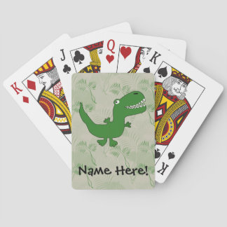 T-Rex Tyrannosaurus Rex Dinosaur Cartoon Kids Boys Playing Cards