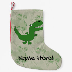 T-Rex Tyrannosaurus Rex Dinosaur Cartoon Kids Boys Small Christmas Stocking