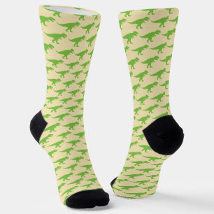 T-Rex Tyranosaurus King Queen Dinosaur Spring Socks