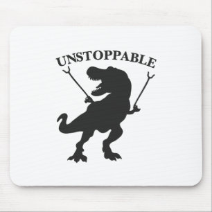 T-rex unstoppable - Choose background color Mouse Mat