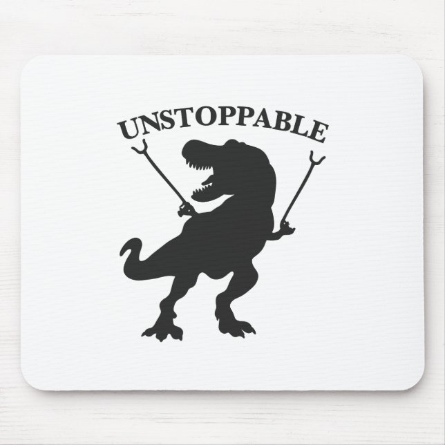 T-rex unstoppable - Choose background color Mouse Mat (Front)