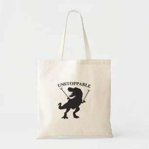 T-rex unstoppable - Choose background color Tote Bag