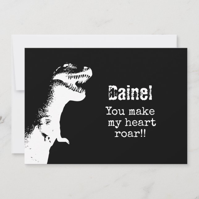 T-Rex Valentine Invitation (Front)