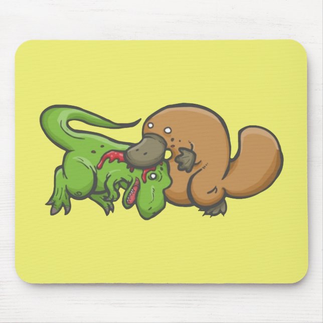 T-rex vs Platypus Mouse Mat (Front)