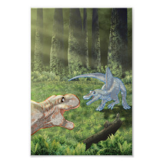 T-rex vs Spinosaurus Photo Print