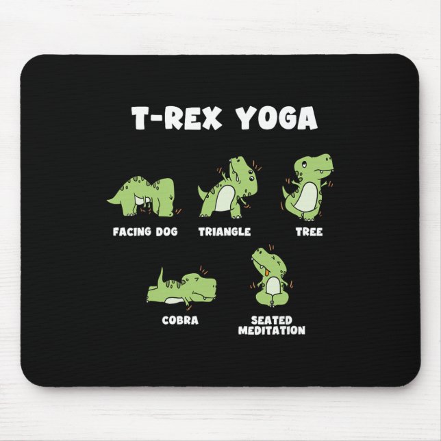 T-rex Yoga  Mouse Mat (Front)