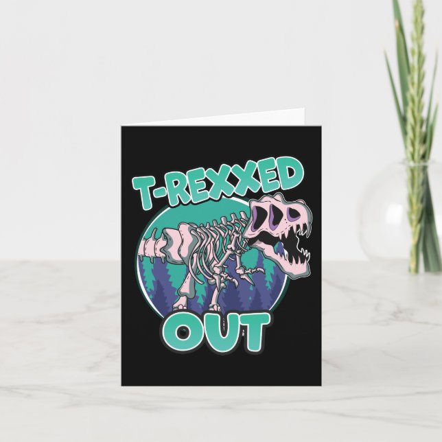T-Rexxed Out Dinosaur Invitation (Front)