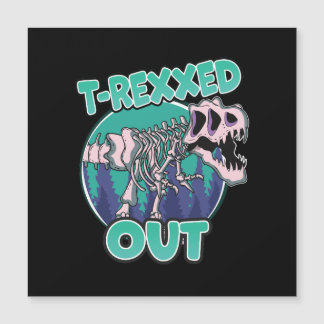 T-Rexxed Out Dinosaur Magnetic Invitation