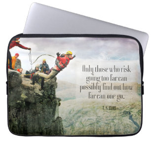T.S. Eliot Inspirational Quote "How far" Laptop Sleeve