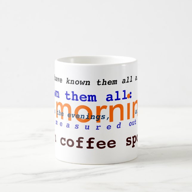 T.S. Eliot public domain Prufrock poetry Coffee Mug (Center)