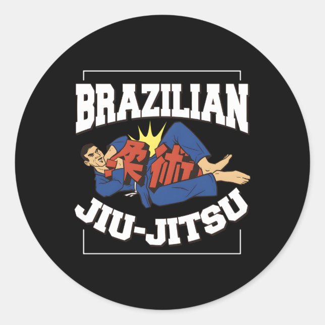 T Says Brazilian Jiu-Jitsu Classic Round Sticker (Front)