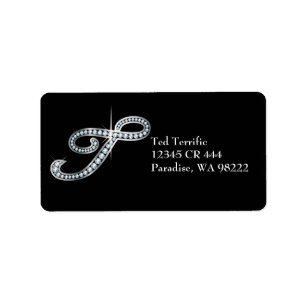 T Script "Diamond Bling" Label