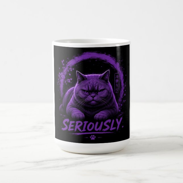 T-Seriously cat  Coffee Mug (Center)