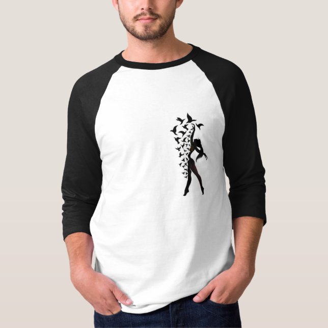 T-Shi Men's Basic 3/4 Sleeve Raglan T-Shirts (Front)