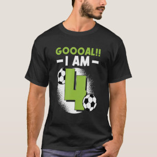 T-Shirt4th Birthday Soccer Themed Birthday Party 4 T-Shirt