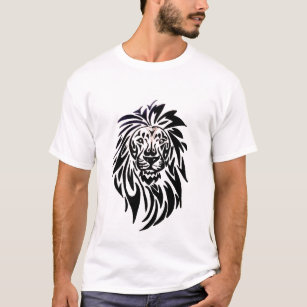 T-Shirt 001 - Lion - Black and White
