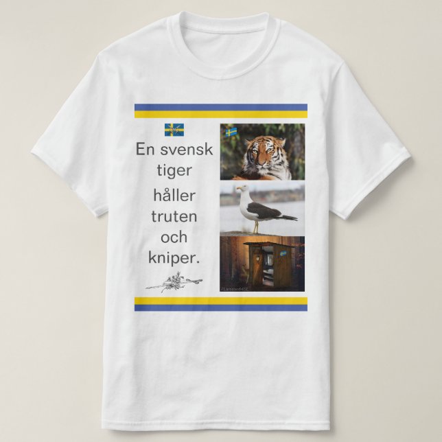 T-shirt — A Swedish tiger (Design Front)