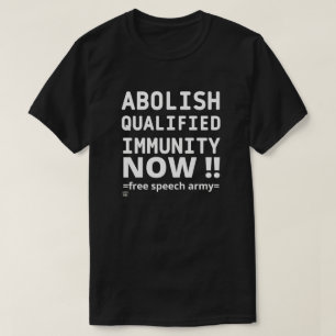 t-shirt "ABOLISH Q.I."