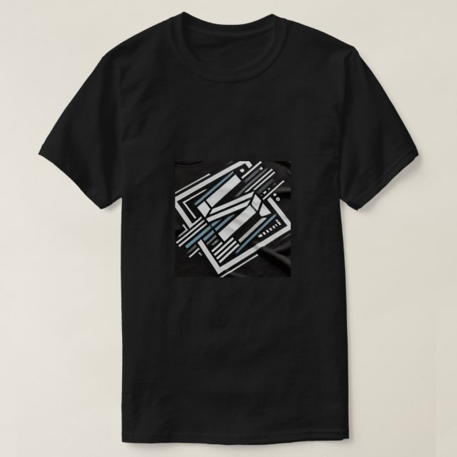 T.shirt  abstract geometric black geomatric T-Shirt (Design Front)