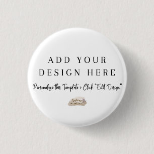 T-Shirt Add Your Own Design 3 Cm Round Badge