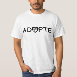 T-SHIRT Adopts a cat's paw in a heart