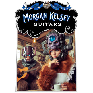 T-Shirt - alien enjoying tea and bigfoot guitarist