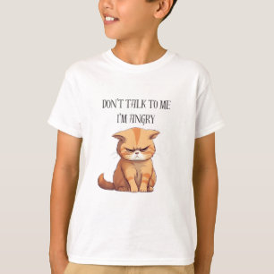 T-shirt angry cat (don't talk to me, i'm angry